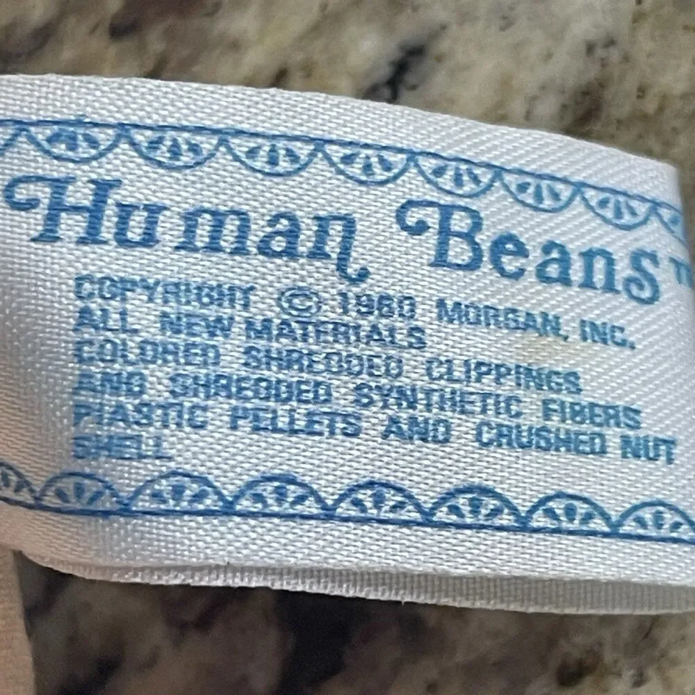 Vintage Human Beans 1980 Plush Pink Bow & Shoes It Isn't Easy Being A Human Bean